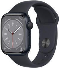 Apple Watch Series 8, GPS, 45mm Koperta z aluminium w kolorze ciemnego atramentu, sportowy pasek