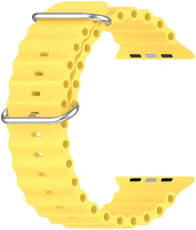 Pasek do Apple Watch, silikonowy, żółty (do kopert 42/44/45/49 mm)
