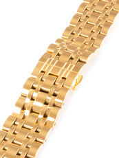 Męska złota metalowa bransoleta do zegarka LUX-02