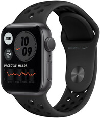 Apple Watch Nike Series 6 GPS, 40mm, koperta z kosmicznie szarego aluminium z antracytowym/czarnym sportowym paskiem Nike