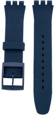 Unisex ciemno niebieski silikonowy pasek pro zegarki Swatch 19mm