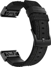 Pasek QuickFit 26mm, nylonowy, czarny, czarna klamra (Garmin Fenix 7X/6X/5X, Tactix aj.)