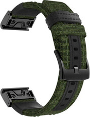 Pasek QuickFit 26mm, nylonowy, zielony, czarna klamra (Garmin Fenix 7X/6X/5X, Tactix aj.)