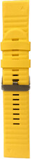 Pasek QuickFit 26mm, silikonowy, żółty, ciemna klamra (Garmin Fenix 7X/6X/5X, Tactix aj.)