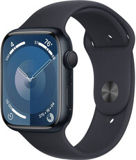 Apple Watch Series 9, GPS, 41mm Koperta z ciemnoatramentowego aluminium, sportowy pasek M/L