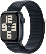Apple Watch SE (2023) GPS 44mm Koperta z ciemnoatramentowego aluminium z ciemnoatramentową opaską sportową