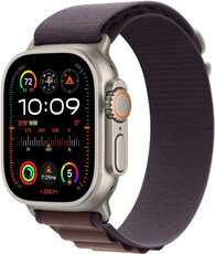 Apple Watch Ultra 2 GPS + Cellular, 49mm tytanowa koperta z indygo opaską alpine - S