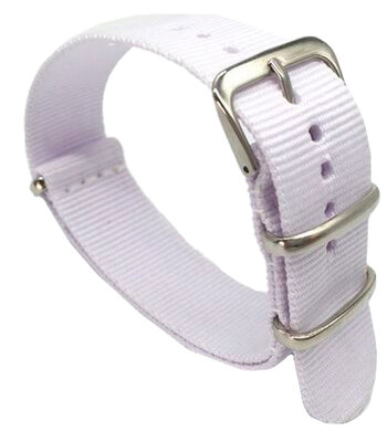 Unisex nylonowy biały Nato pasek do zegarka R6-154995