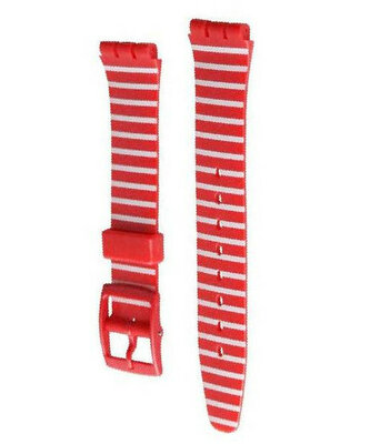 Damski czerwony pasek z tworzywa sztucznego do zegarka Swatch AGR154I