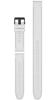 Pasek Garmin QuickFit 26mm, silikonowy, biały, czarna klamra (Fenix 7X/6X/5X, Tactix aj.) zestaw 3 sztuk