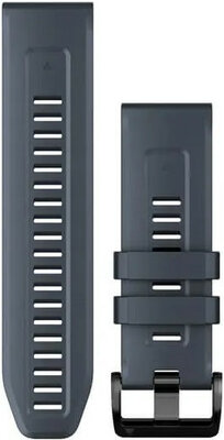 Pasek Garmin QuickFit 26mm, silikonowy, grafitowo-niebieski, czarna klamra (Fenix 7X/6X/5X, Tactix aj.)