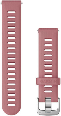 Pasek Garmin Quick Release 18mm, silikonowy, różowy, srebrna klamra (Venu 2S, Vívoactive 4S, Vívomove 3S)