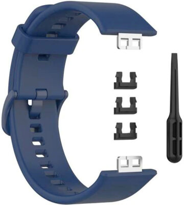 Pasek do Huawei Watch Fit, silikonowy, niebieski + akcesoria do wymiany