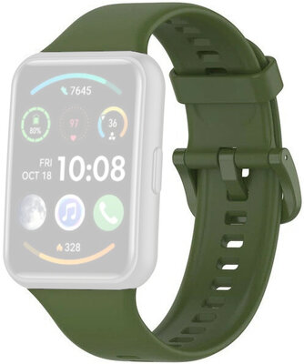 Pasek do Huawei Watch Fit, silikonowy, zielony+ akcesoria do wymiany