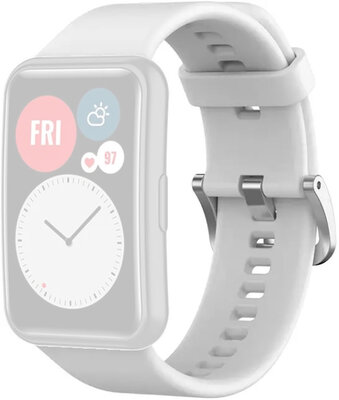 Pasek do Huawei Watch Fit, silikonowy, biały + akcesoria zamienne