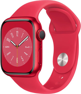 Apple Watch Series 8, GPS, 41mm Koperta z aluminium (PRODUCT)RED, pleciony pasek