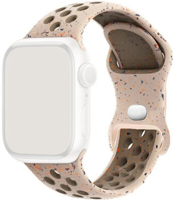 Pasek do Apple Watch 38/40/41 mm, silikonowy sportowy, beżowy