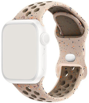Pasek do Apple Watch 42/44/45 mm, silikonowy sportowy, beżowy