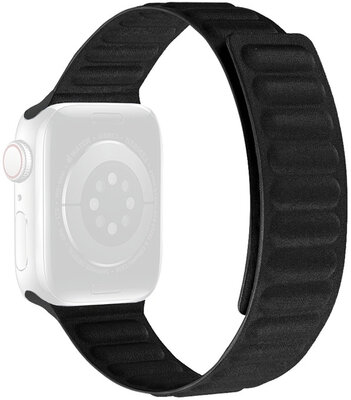 Pasek do Apple Watch 42/44/45 mm, tekstylny, magnetyczny, czarny