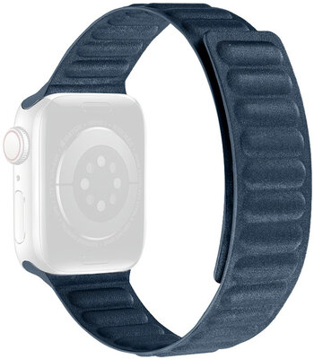 Pasek do Apple Watch 42/44/45 mm, tekstylny, magnetyczny, niebieski